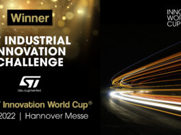 THE WINNER OF THE ST INDUSTRIAL INNOVATION CHALLENGE ANNOUNCED AT HANNOVER MESSE 2022 Winner of the ST Industrial Innovation Challenge 2022 - 13th IoT Innovation World Cup at Hannover Messe